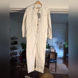 NWT Everlane Canvas Coverall, sz S in Bone